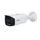 DAHUA 5 MP cilindriskā IP videonovērošanas kamera ar 2,8 mm objektīvu, viedo dubulto apgaismojumu līdz 30 m, aktīvo atturēšanu, AcuPick, divvirzienu audio, PoE un IP67, balta