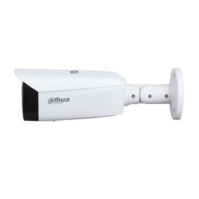 DAHUA 5 MP cilindriskā IP videonovērošanas kamera ar 2,8 mm objektīvu, viedo dubulto apgaismojumu līdz 30 m, aktīvo atturēšanu, AcuPick, divvirzienu audio, PoE un IP67, balta