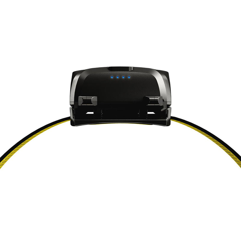 Nitecore UT27 LED skriešanas galvas lukturis 800 lm, USB uzlādējams, balta, silti balta un sarkana gaisma, melns/dzeltens