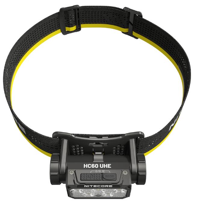 NITECORE HC60 UHE LED galvas lukturis, 1600 lm, USB-C uzlāde, 4000 mAh akumulators, IP68