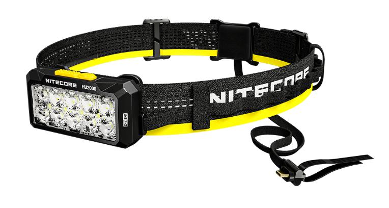 Nitecore HU2000 LED galvas lukturis 2000 lm, USB uzlādējams, IP68, balta un sarkana gaisma
