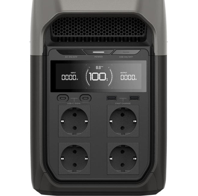 ECOFLOW uzlādes stacija DELTA 3 5016301002. Акумулятор ietilpība-1024 Wh 1800W