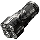 Nitecore gaismas lukturis TM28, 6000 lūmenu, 4 x IMR 18650 akumulatori, IPX-8, OLED displejs, statīvs, lādētājs