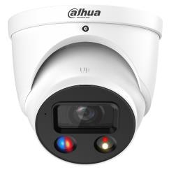 DAHUA 8 MP IP drošības kamera IPC-HDW3849H-ASPV0280B-S5 ar 2,8 mm objektīvu, divvirzienu audio, aktīvo atturēšanu, PoE un IP67, balta