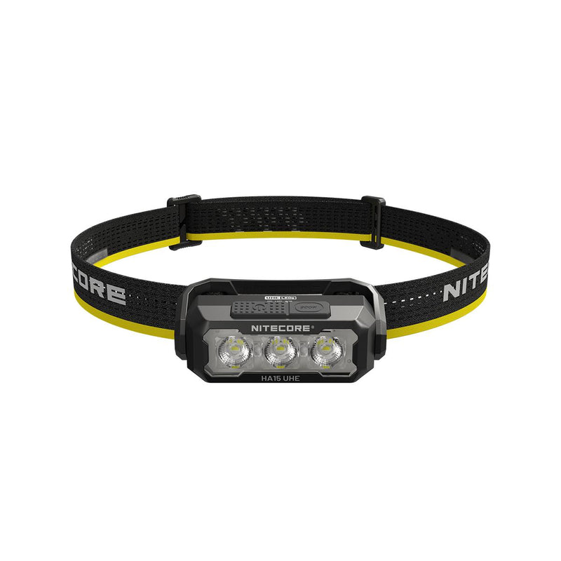 NITECORE HA15 UHE LED galvas lukturis, 400 lm, USB-C uzlāde, divējāda barošana, IP66