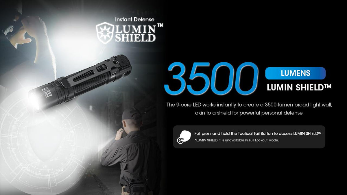 NITECORE EDC31 LED EDC Torch, 3500 lm, 380 m Operating Distance, USB-C Charging, 3800 mAh Battery