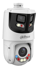 DAHUA 8 + 4 MP panorāmas PTZ IP videonovērošanas kamera ar 180° skata leņķi, 25× optisko tālummaiņu, automātisko izsekošanu, aktīvo atturēšanu, PoE+ un IP66, balta
