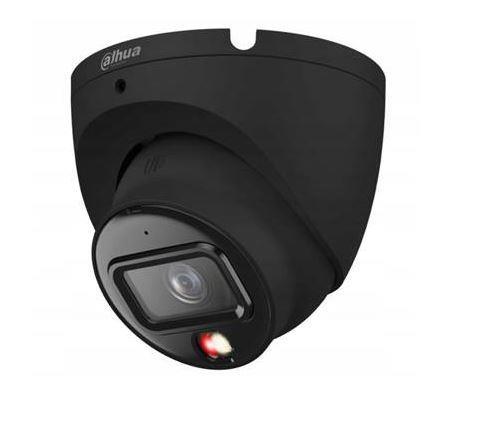Название товара: IP-камера Dahua «Eyeball» с разрешением 6 Мп, черного цвета, с объективом 2,8 мм, функцией Smart Dual Light, микрофоном, поддержкой PoE и степенью защиты IP67