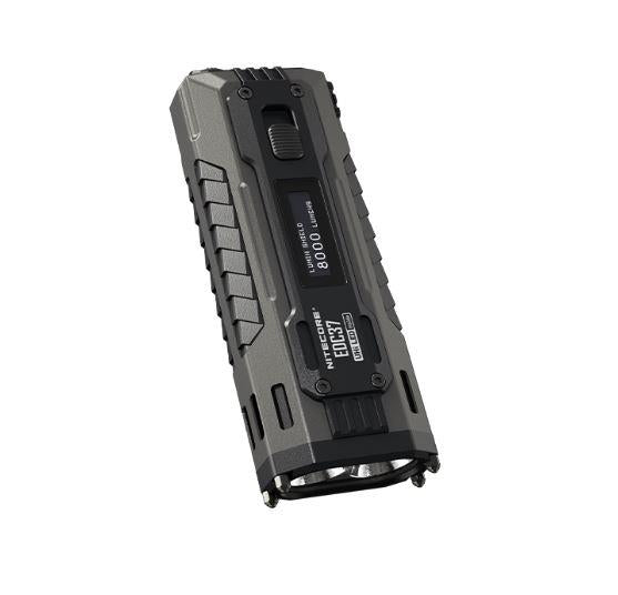 NITECORE EDC37 LED EDC lukturis, 8000 lm, 420 m darbības attālums, OLED displejs, USB-C uzlāde