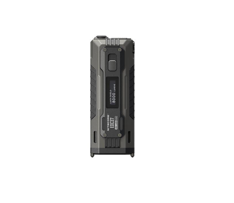 NITECORE EDC37 LED EDC lukturis, 8000 lm, 420 m darbības attālums, OLED displejs, USB-C uzlāde