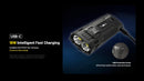 NITECORE EDC37 LED EDC lukturis, 8000 lm, 420 m darbības attālums, OLED displejs, USB-C uzlāde