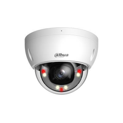 Dahua 6 MP IP-videovalvekaamera IPC-HDBW2649E-S-IL-0280B-B, kuppelkaamera, 2,8 mm, infrapuna ja soe LED 30 m, PoE/12 V, IP67/IK10, valge