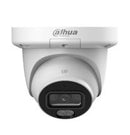 DAHUA 6 MP kupolveida IP videonovērošanas kamera ar 2,8 mm objektīvu, viedo dubulto apgaismojumu līdz 30 m, sejas noteikšanu, mikrofonu, PoE un IP67, balta
