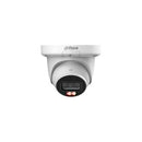 DAHUA 6 MP kupolveida IP videonovērošanas kamera ar 2,8 mm objektīvu, viedo dubulto apgaismojumu līdz 30 m, sejas noteikšanu, mikrofonu, PoE un IP67, balta
