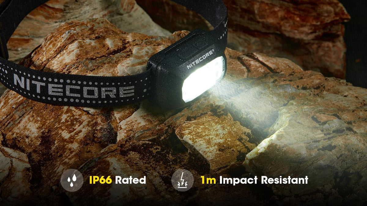 NITECORE NU30 LED headlamp, 500 lm, USB-C charging, 1500 mAh battery, IP66