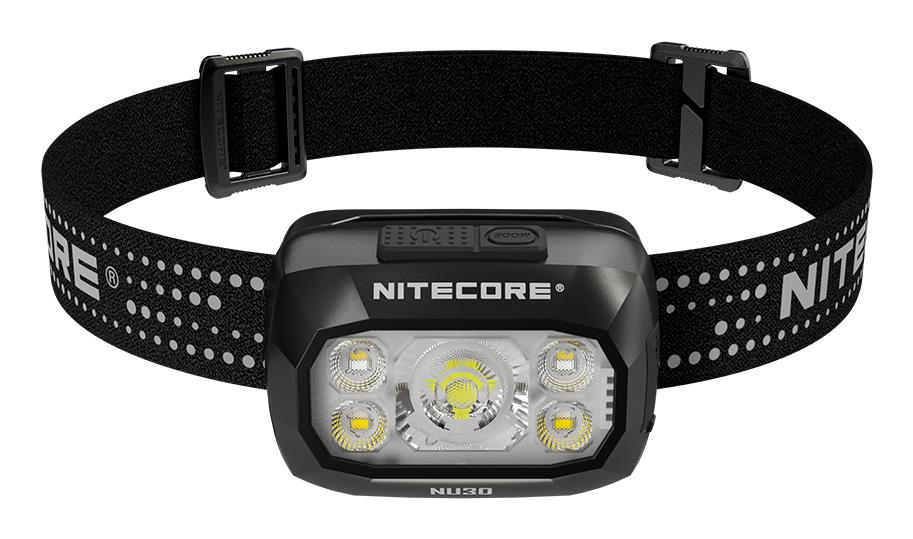 NITECORE NU30 LED headlamp, 500 lm, USB-C charging, 1500 mAh battery, IP66