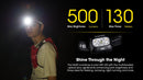 NITECORE NU30 LED galvas lukturis, 500 lm, USB-C uzlāde, 1500 mAh akumulators, IP66