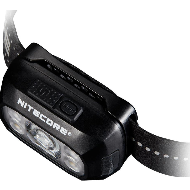 NITECORE NU30 LED galvas lukturis, 500 lm, USB-C uzlāde, 1500 mAh akumulators, IP66