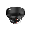 DAHUA 6 MP kupolveida IP videonovērošanas kamera ar motorizētu 2,7–13,5 mm objektīvu, viedo dubulto apgaismojumu līdz 50 m, mikrofonu, PoE, IP67 un IK10, melna