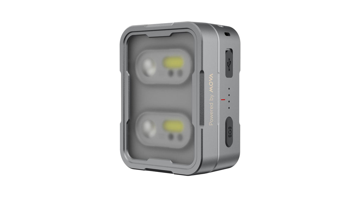 MOVA MWL001 LED galvas lukturu komplekts, 2 gab., uzlādējami, melni