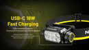 Nitecore HC75 UHE galvas lukturis 3000 lm, 192 m, USB-C, IP68