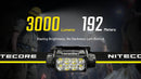 Nitecore HC75 UHE galvas lukturis 3000 lm, 192 m, USB-C, IP68