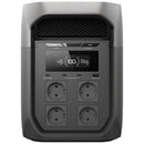 EcoFlow DELTA 3 Max pārnēsājamā elektrostacija, 2048 Wh, 2400 W, LFP akumulators, Wi-Fi un Bluetooth, melna un pelēka