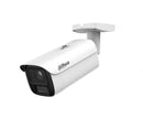 DAHUA 8 MP cilindriskā IP videonovērošanas kamera ar motorizētu 2,7–12 mm objektīvu, viedo dubulto apgaismojumu līdz 60 m, AcuPick, cilvēku skaitīšanu, mikrofonu, PoE+, ePoE, IP67 un IK10, balta