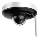 DAHUA 4 MP WizSense PTZ IP kamera ar Wi-Fi, 4× optisko tālummaiņu, 20 m infrasarkano apgaismojumu, mikrofonu, IP66 un IK08, balta
