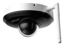 DAHUA 4 MP WizSense PTZ IP kamera ar Wi-Fi, 4× optisko tālummaiņu, 20 m infrasarkano apgaismojumu, mikrofonu, IP66 un IK08, balta