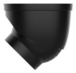 DAHUA 6 MP kupolveida IP videonovērošanas kamera ar 2,8 mm objektīvu, viedo dubulto apgaismojumu, aktīvo atturēšanu, divvirzienu audio, PoE un IP67, melna
