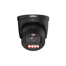 DAHUA 8 MP kupolveida IP videonovērošanas kamera ar motorizētu 2,7–12 mm objektīvu, viedo dubulto apgaismojumu, aktīvo atturēšanu, divvirzienu audio, PoE+ un IP67, melna