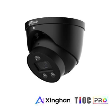 Dahua IPC-HDW3849H-AS-PV-PRO 8 MP āra IP videonovērošanas kamera ar 2,8 mm objektīvu, WizColor, aktīvo brīdināšanu, divvirzienu audio, PoE un IP67, melna