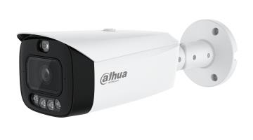 DAHUA 8 MP silindriline IP-videovalvekaamera 3,6 mm objektiiviga, WizColor, 60 m öönägemisulatus, aktiivne hoiatusfunktsioon, kahesuunaline heli, AcuPick, PoE+ ja IP67, valge