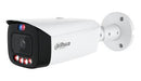 DAHUA 8 MP cilindriskā IP videonovērošanas kamera ar 3,6 mm objektīvu, WizColor, 60 m nakts redzamību, aktīvo atturēšanu, divvirzienu audio, AcuPick, PoE+ un IP67, balta