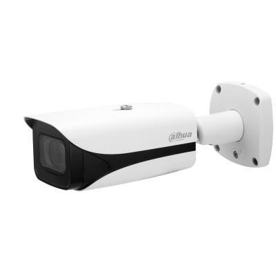 DAHUA 5 MP cilindriskā IP videonovērošanas kamera ar motorizētu 2,7–13,5 mm objektīvu, 60 m nakts redzamību, mikrofonu, ePoE, IP67 un IK10, balta
