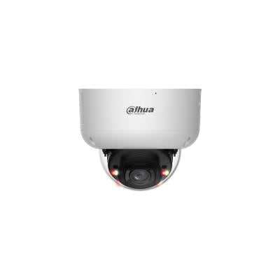 DAHUA 6 MP Vandal-Resistant Dome IP Security Camera with 2.8 mm Lens, WizColor, 60 m Night Vision, Active Deterrence, Two-Way Audio, AcuPick, PoE+, ePoE, IP67 and IK10, White