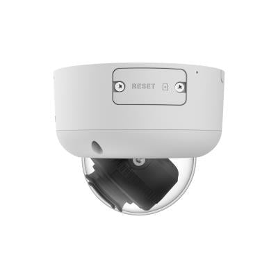 DAHUA 8 MP vandalismikindel kuppelkujuline IP-videovalvekaamera 2,8 mm objektiiviga, WizColor, 60 m öönägemisulatus, aktiivne hoiatusfunktsioon, kahesuunaline heli, AcuPick, PoE+, ePoE, IP67 ja IK10, valge