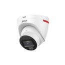 DAHUA 8 MP kupolveida IP videonovērošanas kamera ar 2,8 mm objektīvu, silti baltu apgaismojumu līdz 30 m, mikrofonu, PoE un IP67, balta