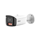 DAHUA 4 MP cilindriskā IP videonovērošanas kamera ar 2,8 mm objektīvu, WizColor, 80 m nakts redzamību, aktīvo atturēšanu, divvirzienu audio, AcuPick, PoE+, ePoE, IP67 un IK10, balta