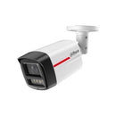 DAHUA 8 MP cilindriskā IP videonovērošanas kamera ar 2,8 mm objektīvu, krāsainu nakts redzamību līdz 50 m, mikrofonu, PoE un IP67, balta