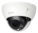 DAHUA 5 MP kupolveida IP videonovērošanas kamera ar 2,8 mm objektīvu, 50 m nakts redzamību, cilvēku skaitīšanu, PoE, IP67 un IK10, balta