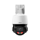 DAHUA 4 MP grozāma PTZ IP videonovērošanas kamera ar 4–40 mm objektīvu, 10× optisko tālummaiņu, 70 m nakts redzamību, aktīvo atturēšanu, automātisko izsekošanu, divvirzienu audio, PoE+ un IP66, balta