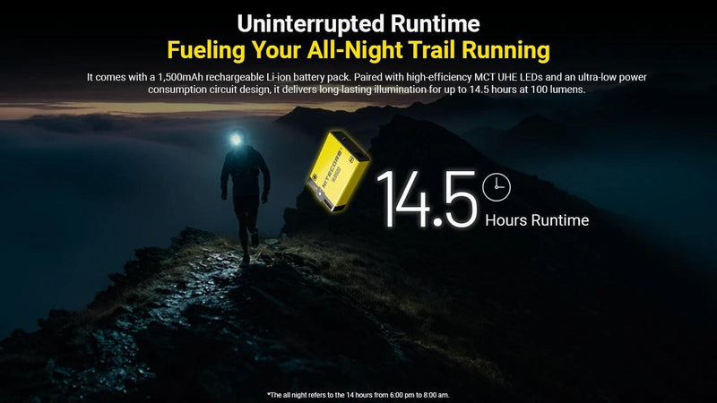 NITECORE UT27 MCT LED galvas lukturis, 800 lm, trīs krāsu temperatūras, USB-C uzlāde, 74 g