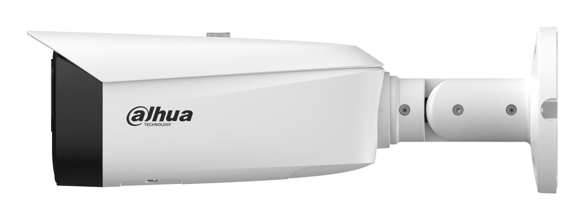 DAHUA 6 MP Cylindrical IP Security Camera with 3.6 mm Lens, WizColor, 80 m Night Vision, Active Deterrence, Two-Way Audio, PoE+, IP67 and IK10, White