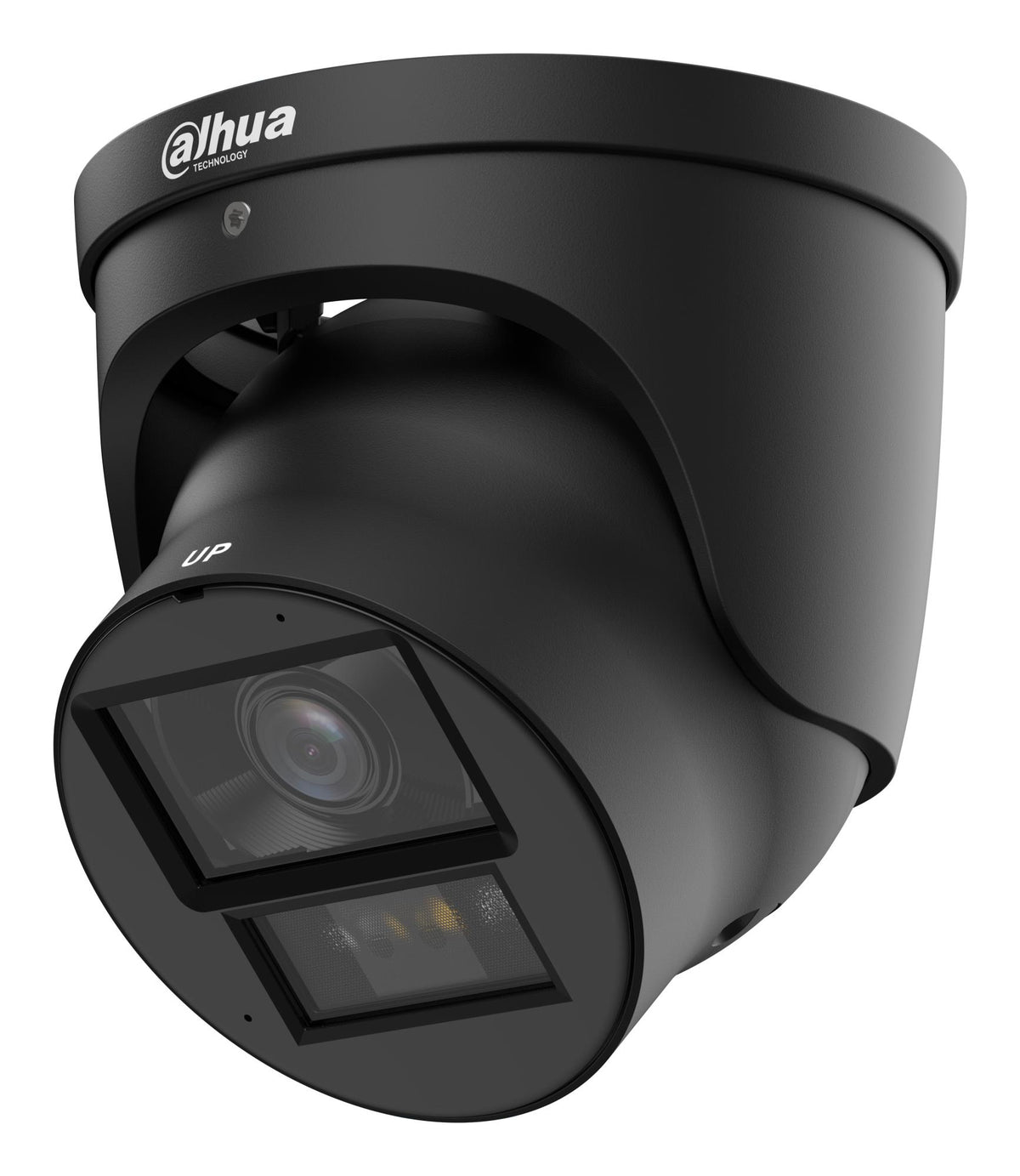 DAHUA 4 MP Turret IP Security Camera with 2.8 mm Lens, WizColor, 60 m Night Vision, Active Deterrence, Two-Way Audio, AcuPick, PoE+, ePoE, IP67 and IK10, Black