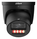 DAHUA 4 MP torņveida IP videonovērošanas kamera ar 2,8 mm objektīvu, WizColor, 60 m nakts redzamību, aktīvo atturēšanu, divvirzienu audio, AcuPick, PoE+, ePoE, IP67 un IK10, melna