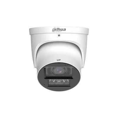 DAHUA 6 MP torņveida IP videonovērošanas kamera ar 3,6 mm objektīvu, WizColor, 60 m nakts redzamību, aktīvo atturēšanu, divvirzienu audio, PoE+, ePoE, IP67 un IK10, balta