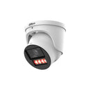 DAHUA 6 MP torņveida IP videonovērošanas kamera ar 3,6 mm objektīvu, WizColor, 60 m nakts redzamību, aktīvo atturēšanu, divvirzienu audio, PoE+, ePoE, IP67 un IK10, balta