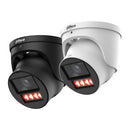 DAHUA 6 MP torņveida IP videonovērošanas kamera ar 3,6 mm objektīvu, WizColor, 60 m nakts redzamību, aktīvo atturēšanu, divvirzienu audio, PoE+, ePoE, IP67 un IK10, balta
